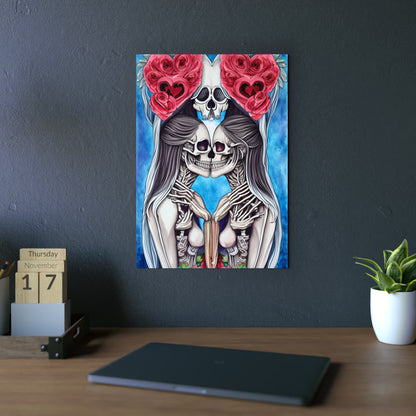 Love Shows No Time Boundaries Skulls, Image By Loewenkind Creations Aluminum Composite Panels