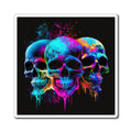 Bold And Beautiful Tie Dye Skulls, Style 12 Magnets