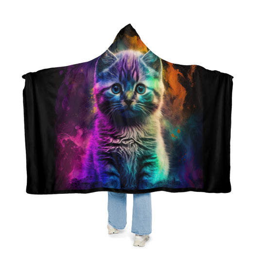 Bold And Beautiful Tie Dye Cat Style Two Snuggle Blanket