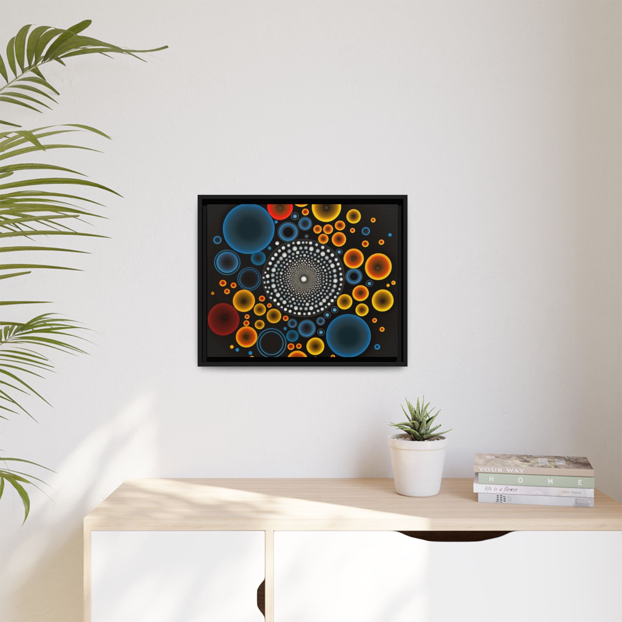 Harmonic Orbits, Matte Canvas, Framed (Multi-color)