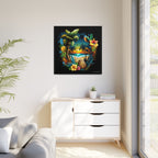 Island Rhythm at Dusk, Art Print — Colorful Modern Wall Canvas