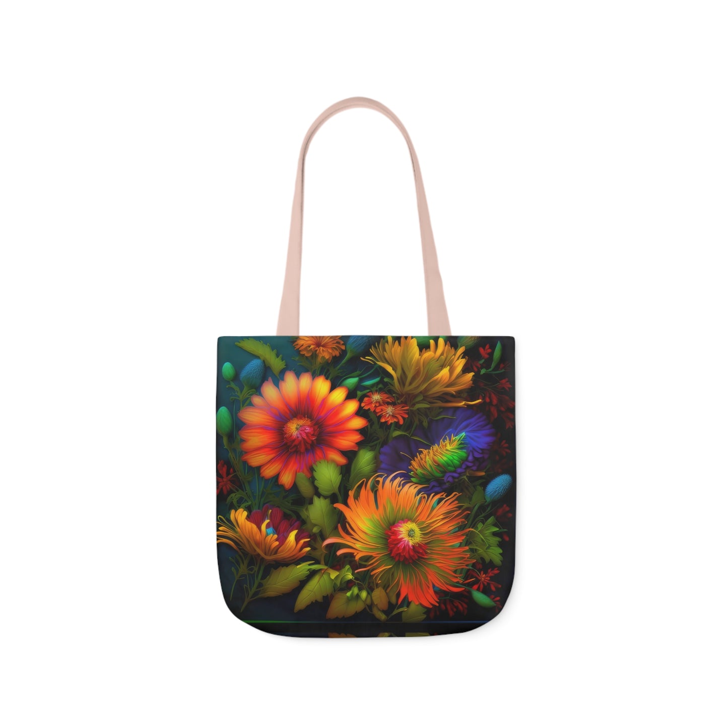 Bold And Beautiful Flowers Style One Polyester Canvas Tote Bag (AOP)