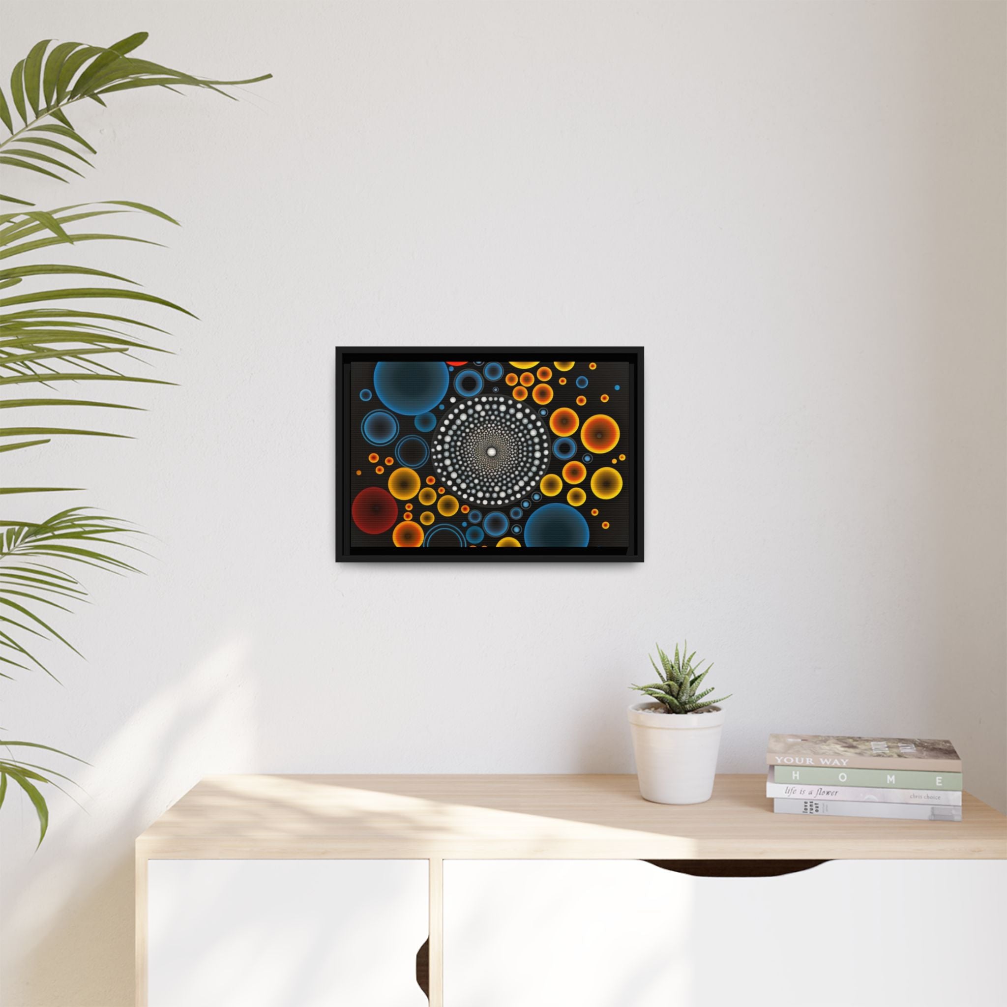 Harmonic Orbits, Matte Canvas, Framed (Multi-color)