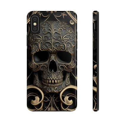 Metallic Chrome Skulls and classic Designed 2 Tough Phone Cases