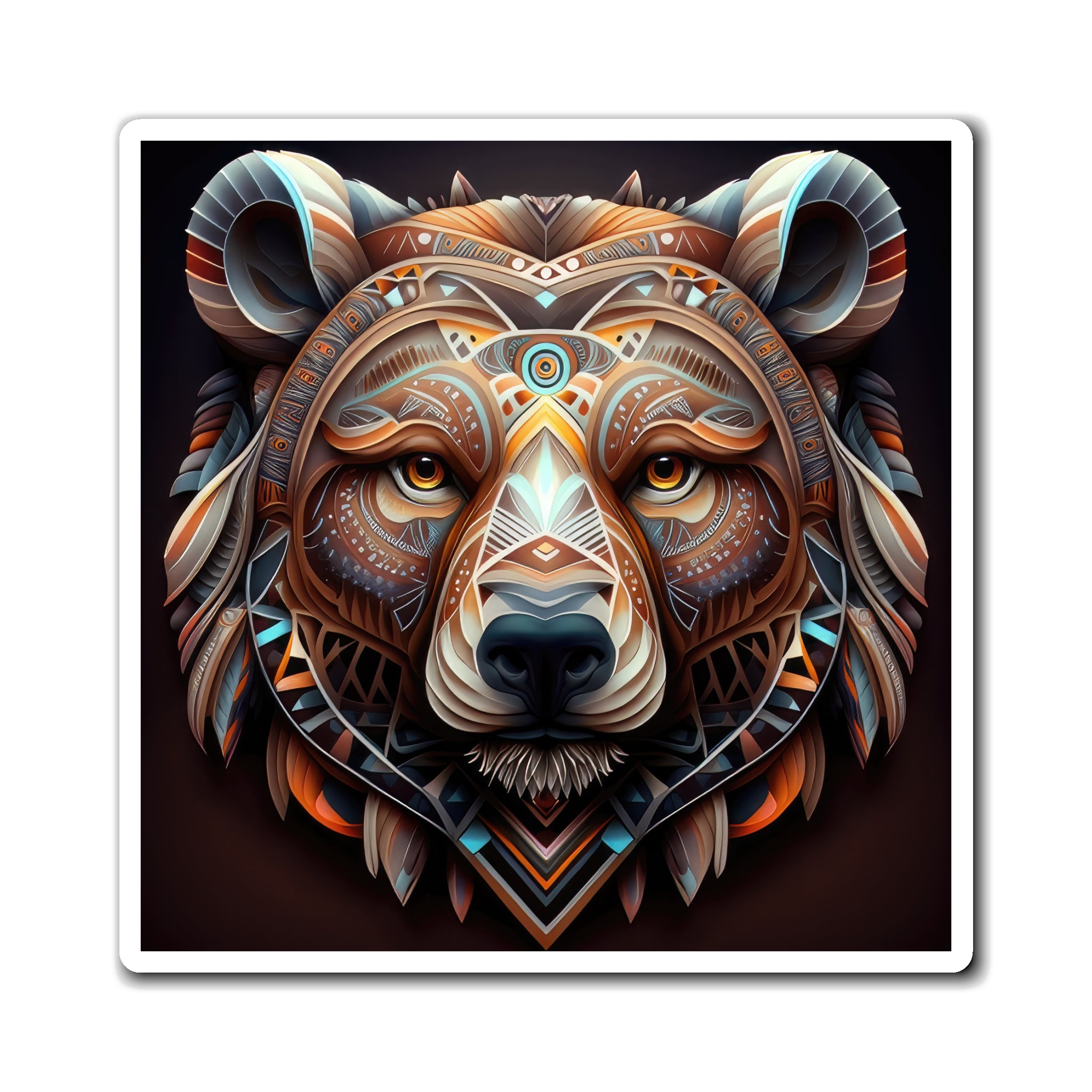 Magnificent Navajo Bear Style Three Magnets