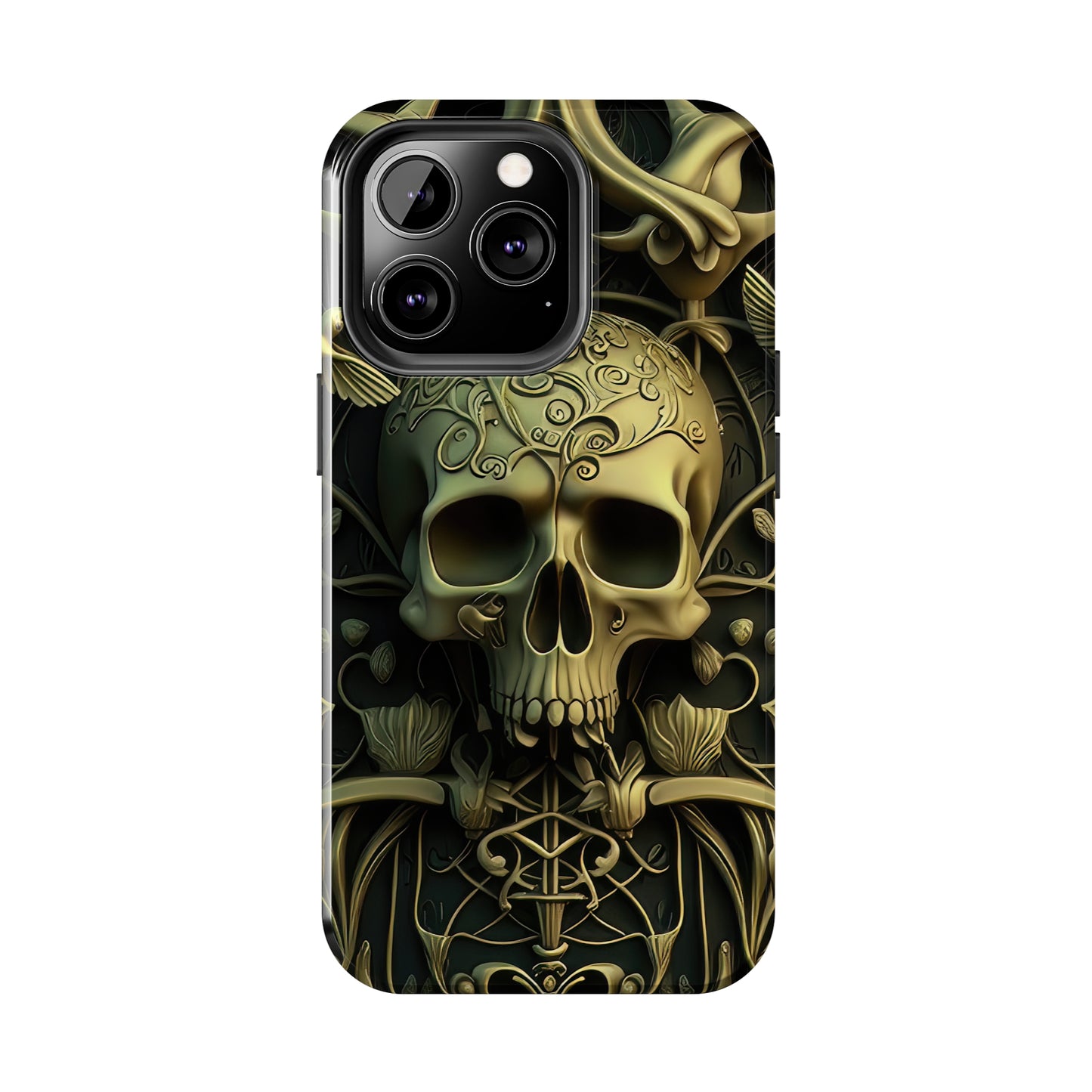 Metallic Chrome Skulls and classic Designed 3 Tough Phone Cases