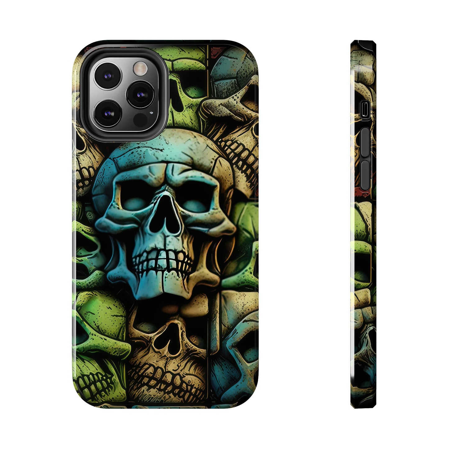 Metallic Chrome Skulls and classic Designed 13 Tough Phone Cases