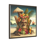 Tiki Dreams by the Shore, Art Print — Colorful Modern Wall Canvas