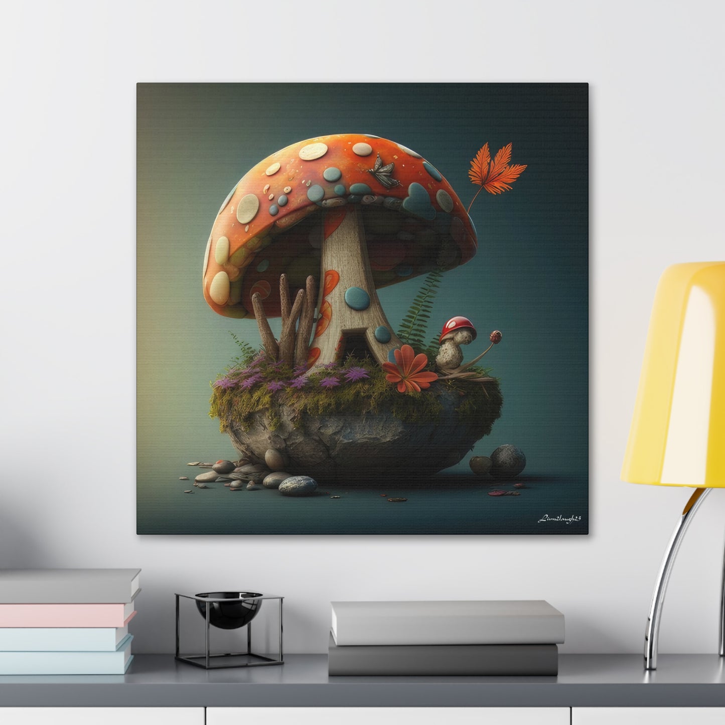 Beautiful Fairy Mushroom Home  Canvas Gallery Wraps