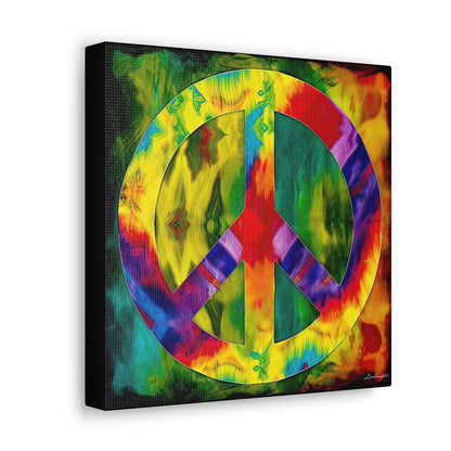 Coolio Tie Dye Hippie Peace Sign 9 Canvas Gallery Wraps