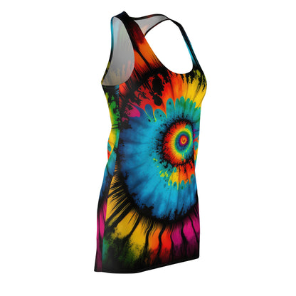 Bold And Beautiful Tie Dye Style Four C, Women's Cut & Sew Racerback Dress (AOP)