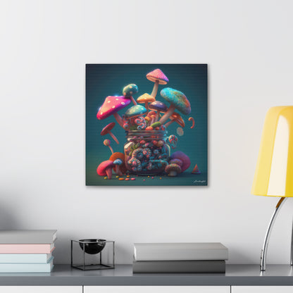 Beautiful Mushroom Luminating Colorful Bliss 11 Canvas Gallery Wraps