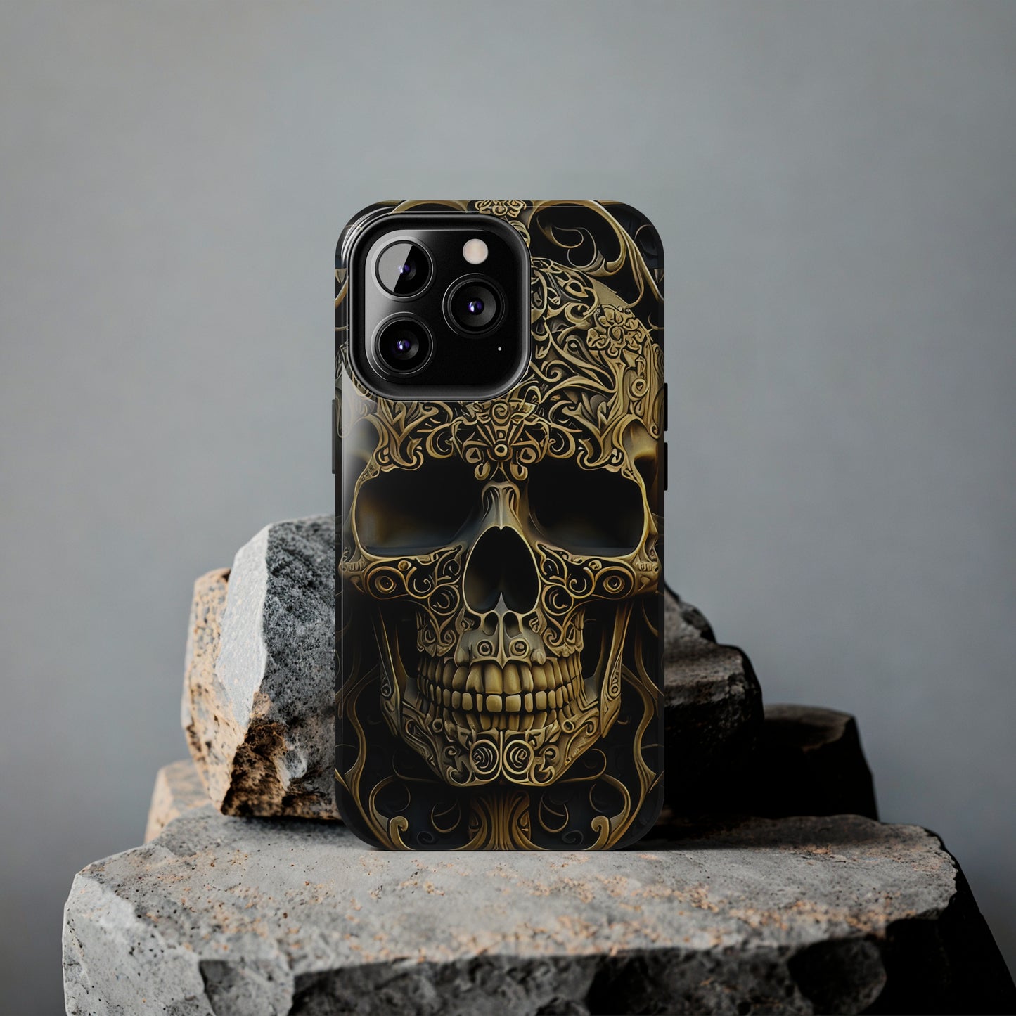 Metallic Chrome Skulls and classic Designed 4 Tough Phone Cases