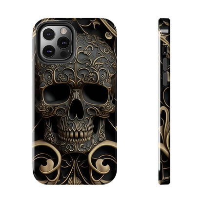 Metallic Chrome Skulls and classic Designed 2 Tough Phone Cases