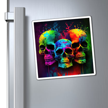 Bold And Beautiful Tie Dye Skulls, Style 11 Magnets
