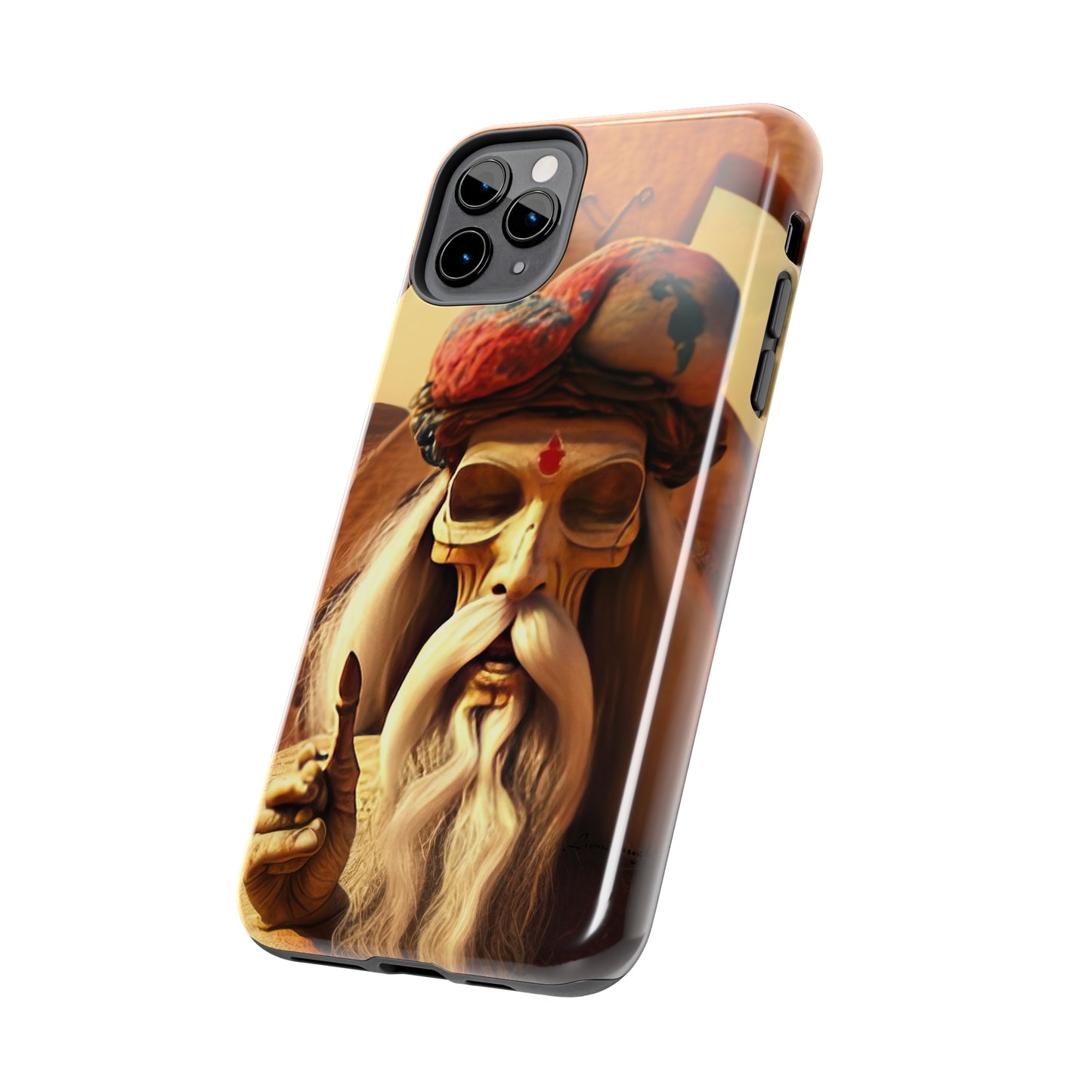 Wise Man In Dessert With Beard And Peace Sign Tough Phone Cases