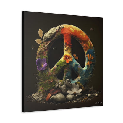 Beautiful Forest Round Peace Sign  8 Canvas Gallery Wraps