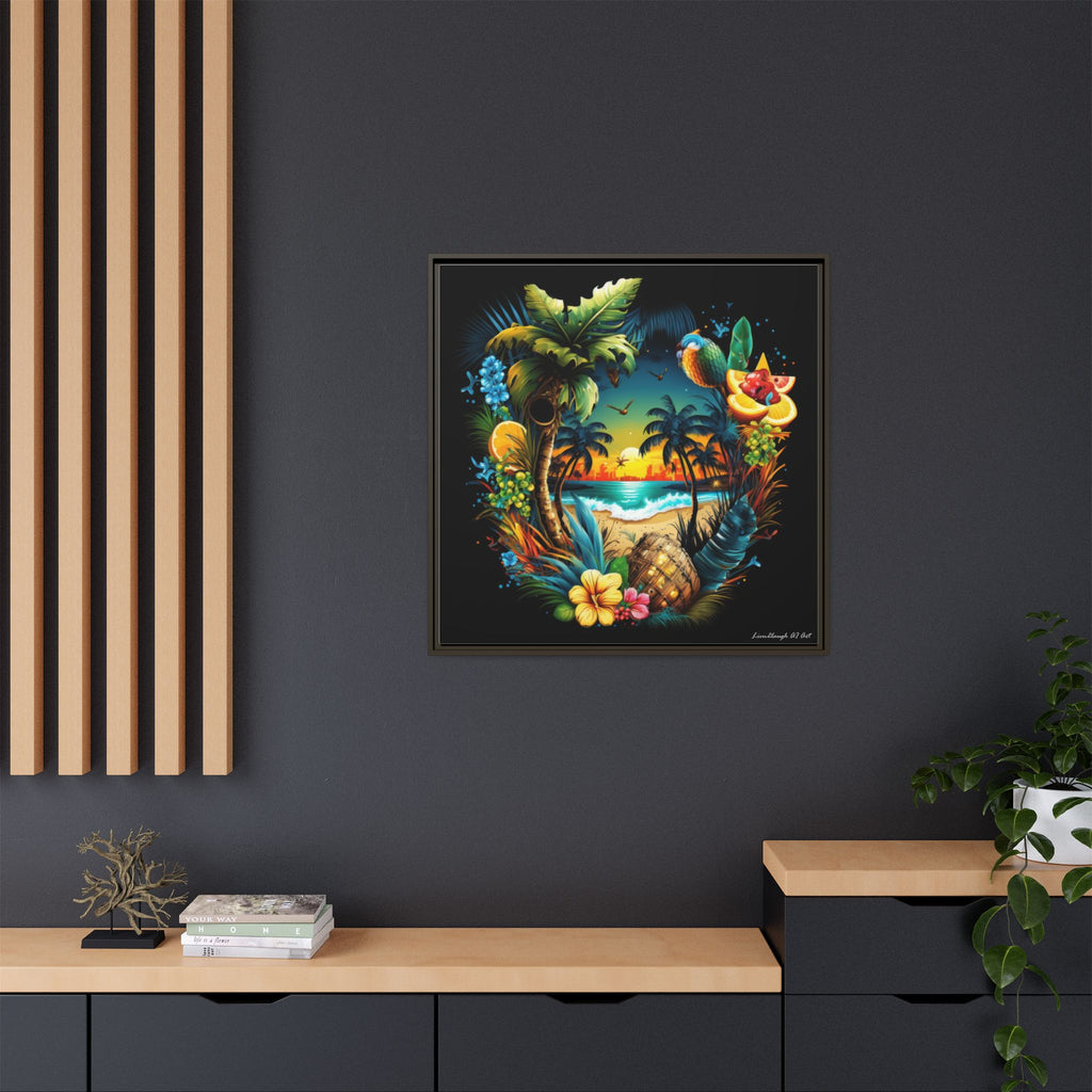 Island Rhythm at Dusk, Art Print — Colorful Modern Wall Canvas