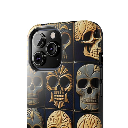 Metallic Chrome Skulls and classic Designed 17 Tough Phone Cases