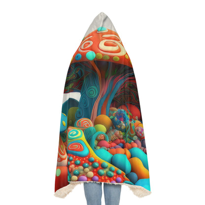 Hippie Mushroom Color Candy Style Design Style 1 Snuggle Blanket