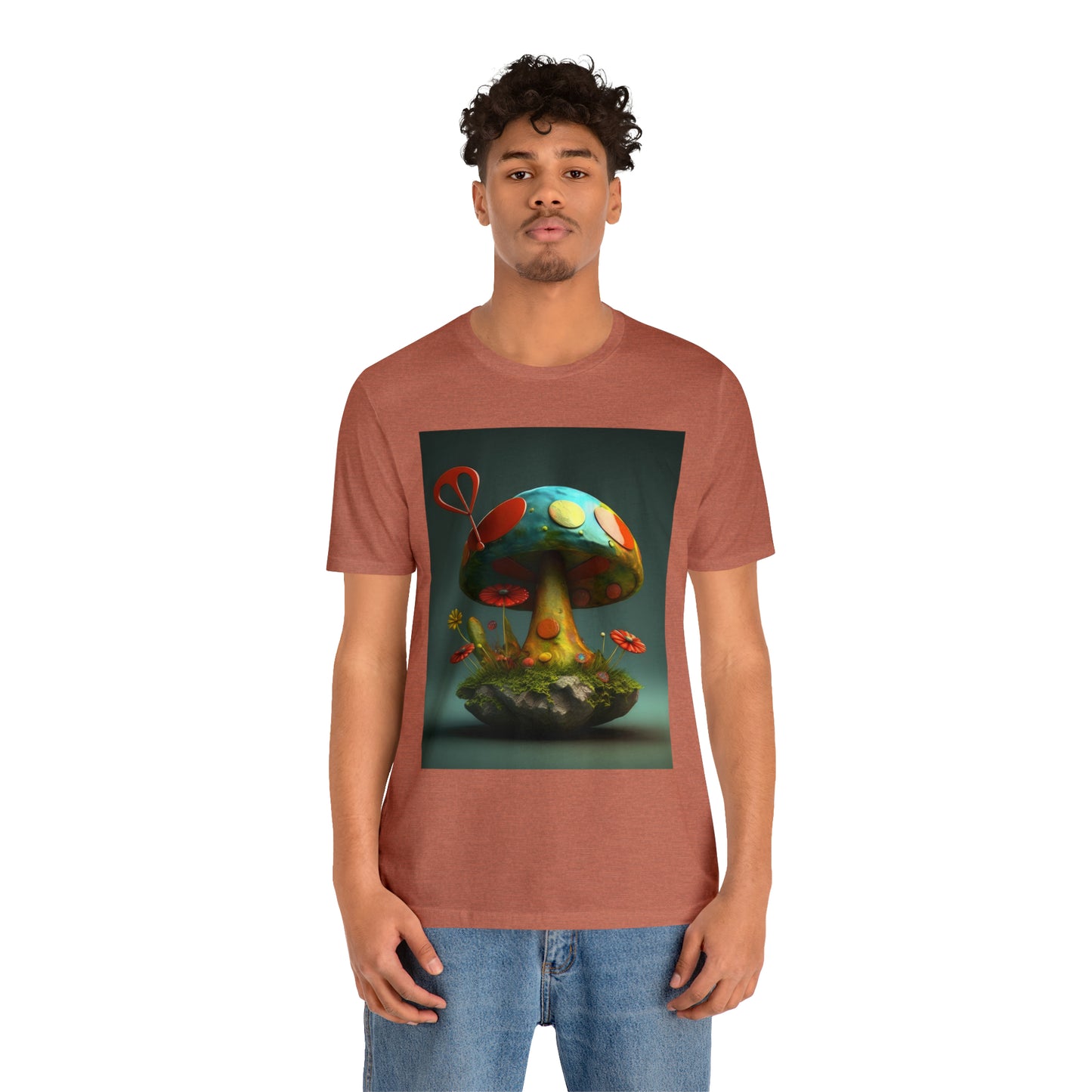 Hippie Mushroom Color Candy Style Design Style 4 Unisex Jersey Short Sleeve Tee