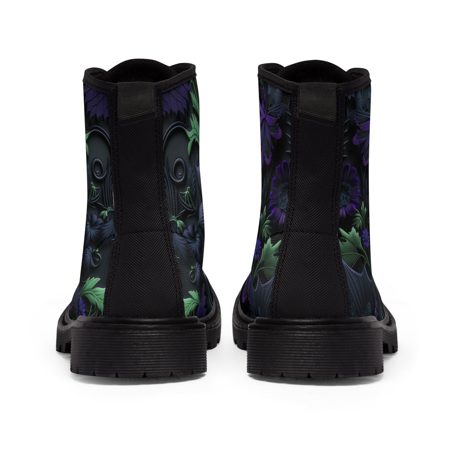 Gothic Bold & Beautiful flower floral Style 1 A Women's Canvas Boots