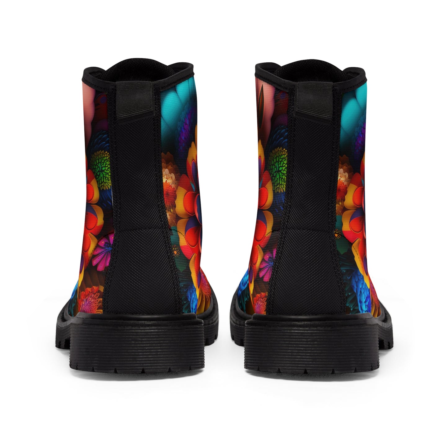 Bold And Beautiful Flowers B 1A Women's Canvas Boots