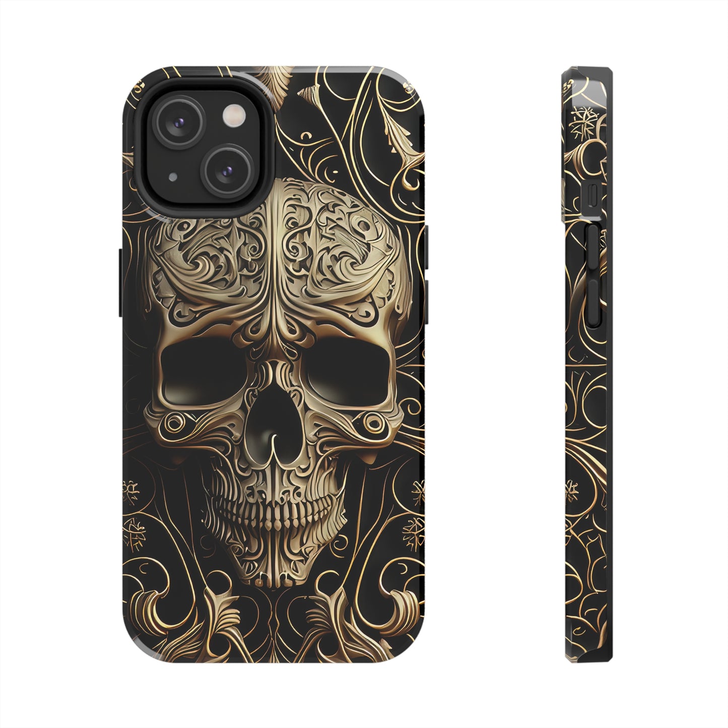 Metallic Chrome Skulls and Classic Designed 8 Tough Phone Cases