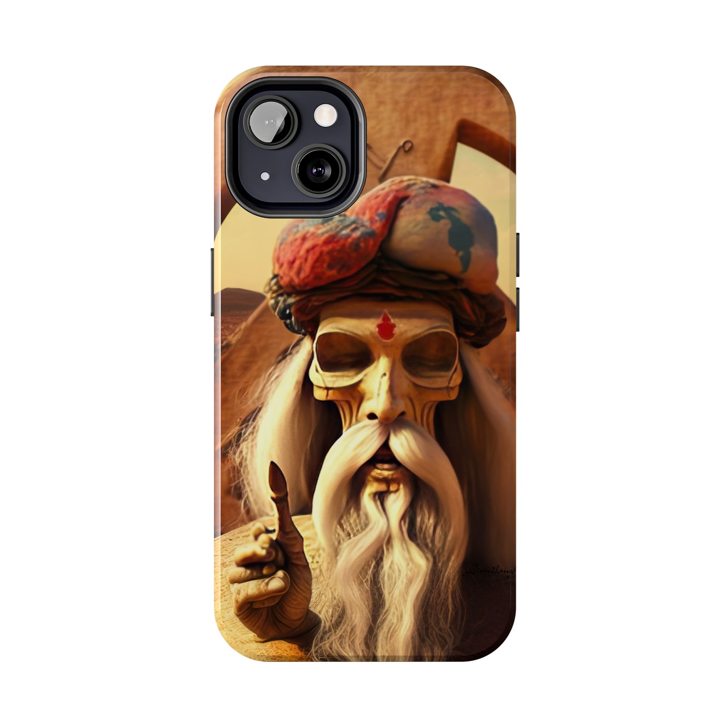 Wise Man In Dessert With Beard And Peace Sign Tough Phone Cases