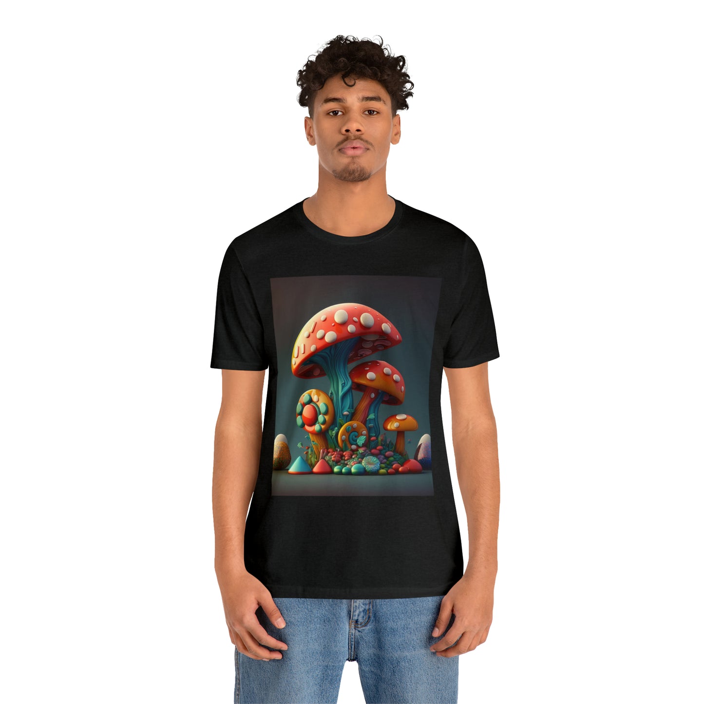 Hippie Mushroom Color Candy Style Design Style 6 Unisex Jersey Short Sleeve Tee