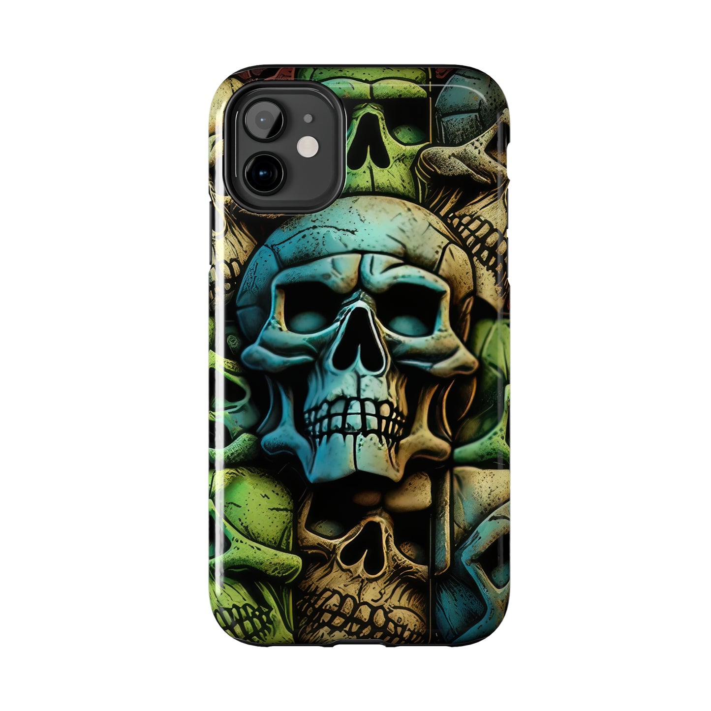 Metallic Chrome Skulls and classic Designed 13 Tough Phone Cases