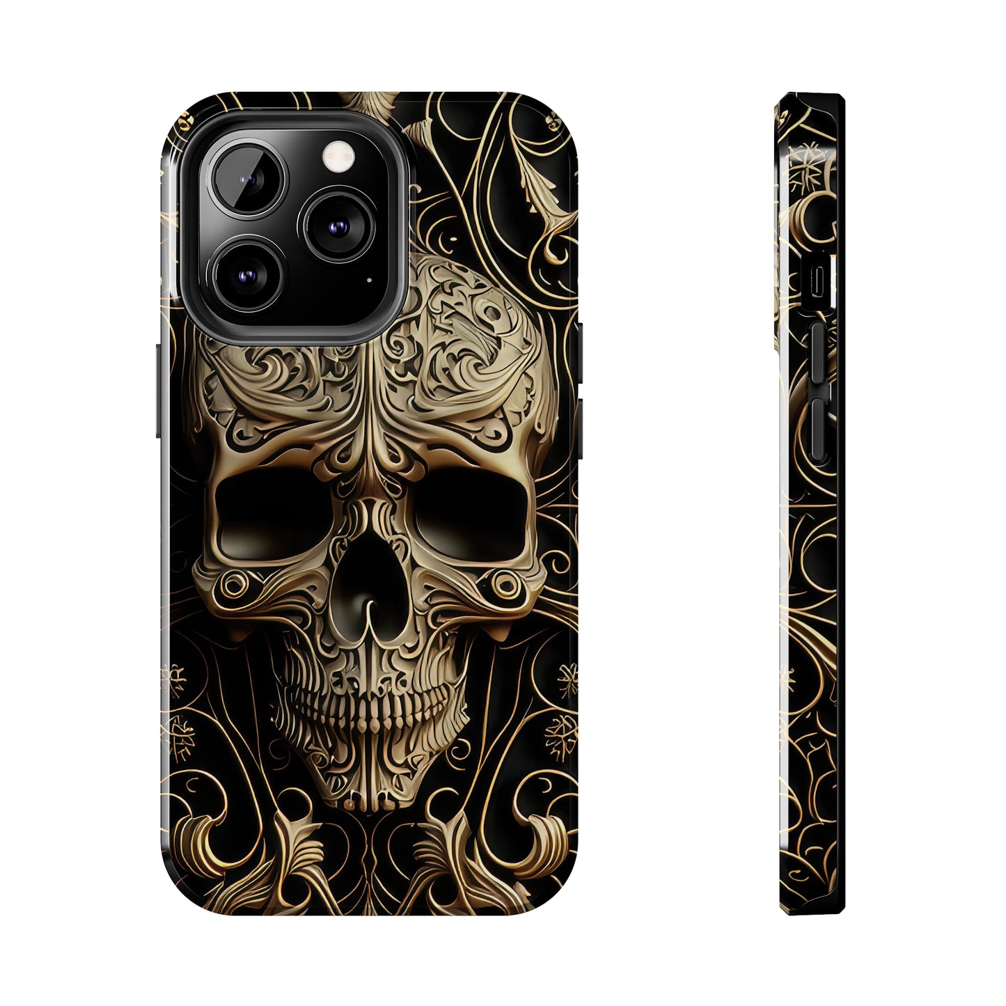 Metallic Chrome Skulls and Classic Designed 8 Tough Phone Cases