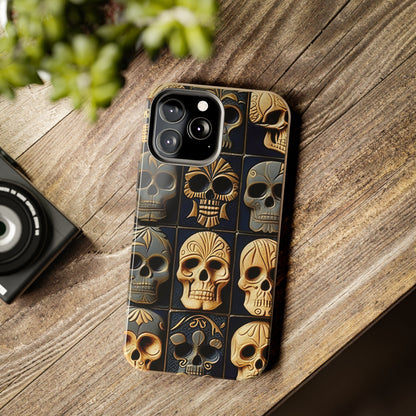 Metallic Chrome Skulls and classic Designed 17 Tough Phone Cases