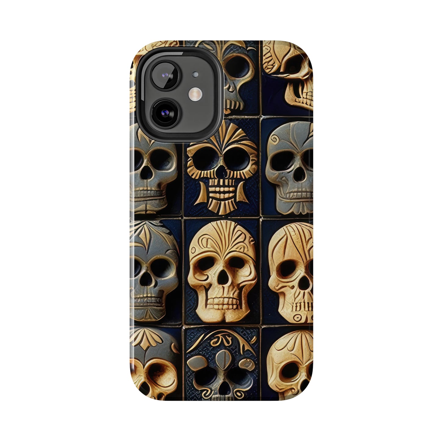 Metallic Chrome Skulls and classic Designed 17 Tough Phone Cases