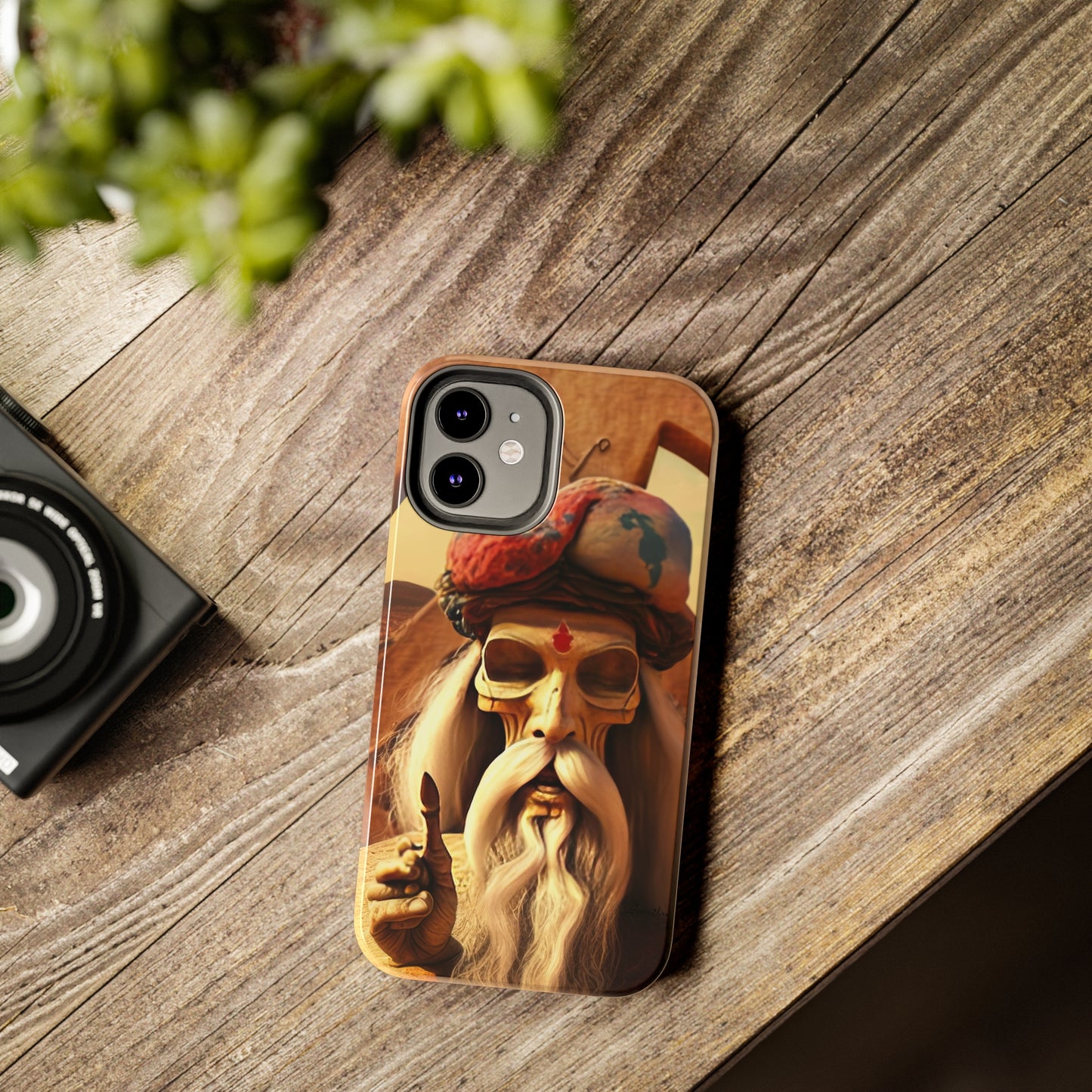 Wise Man In Dessert With Beard And Peace Sign Tough Phone Cases