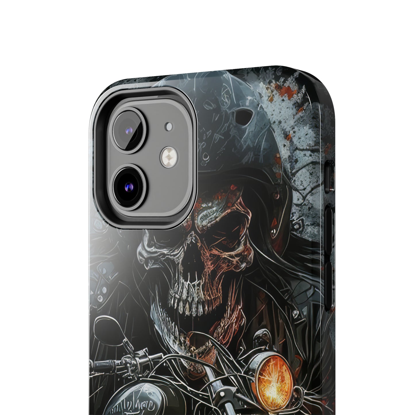 Skull Motorcycle Rider, Ready to Tear Up Road On Beautiful Bike 6 Tough Phone Cases