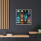 Elemental Currents, Art Print — Colorful Modern Wall Canvas