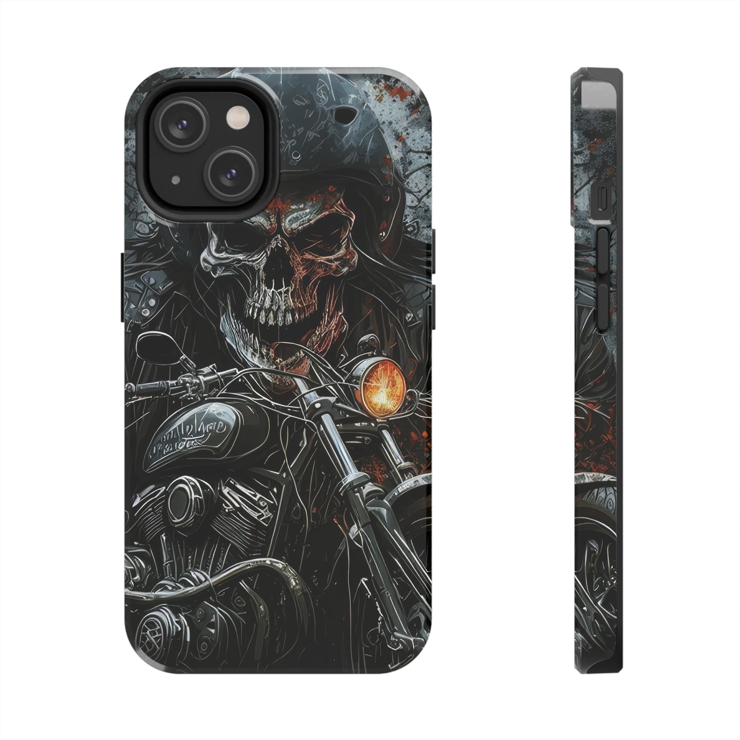 Skull Motorcycle Rider, Ready to Tear Up Road On Beautiful Bike 6 Tough Phone Cases