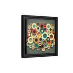 Gathered Circles, Matte Canvas, Framed (Multi-color)