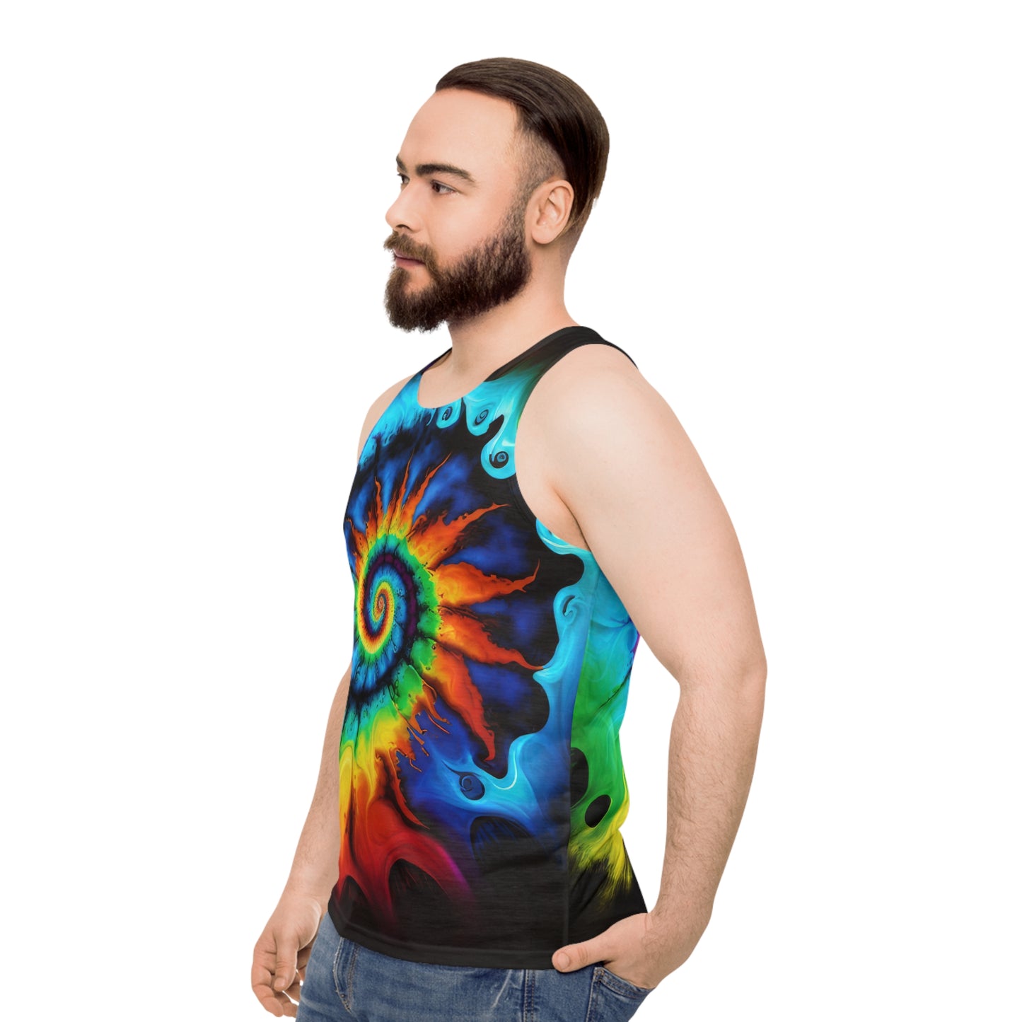 Bold And Beautiful Tie Dye Style Two 3 Unisex Tank Top (AOP)