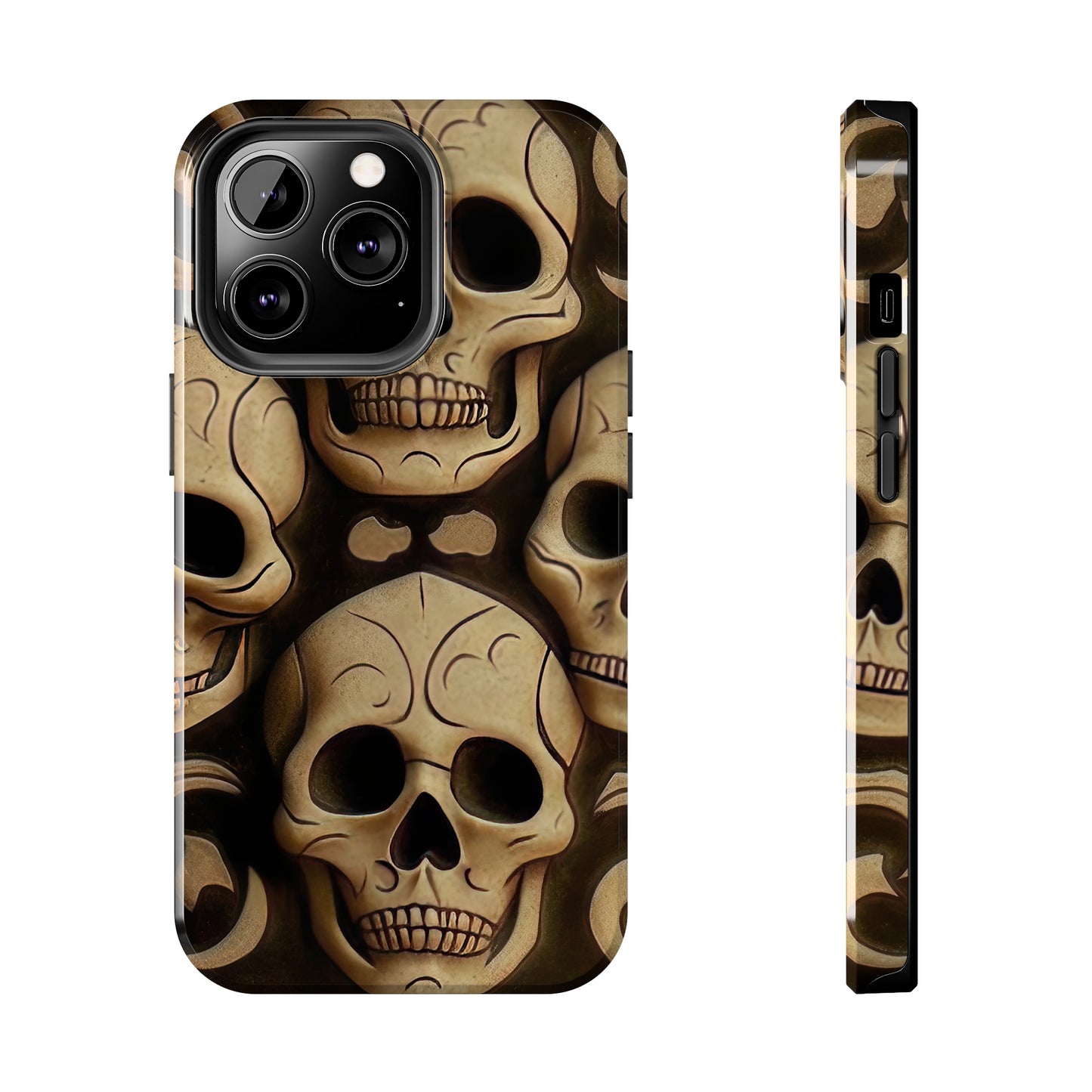 Metallic Chrome Skulls and classic Designed 19 Tough Phone Cases