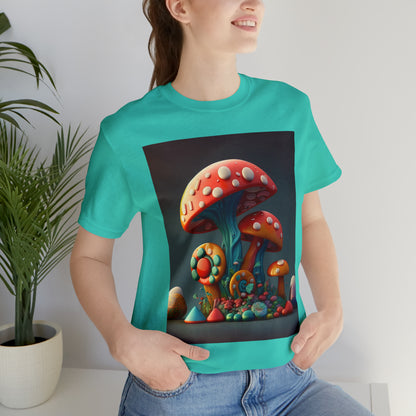 Hippie Mushroom Color Candy Style Design Style 6 Unisex Jersey Short Sleeve Tee