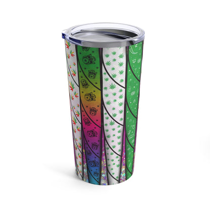 Colorful Marijuana Joints Elegantly Designed 420 Weed Tumbler 20oz