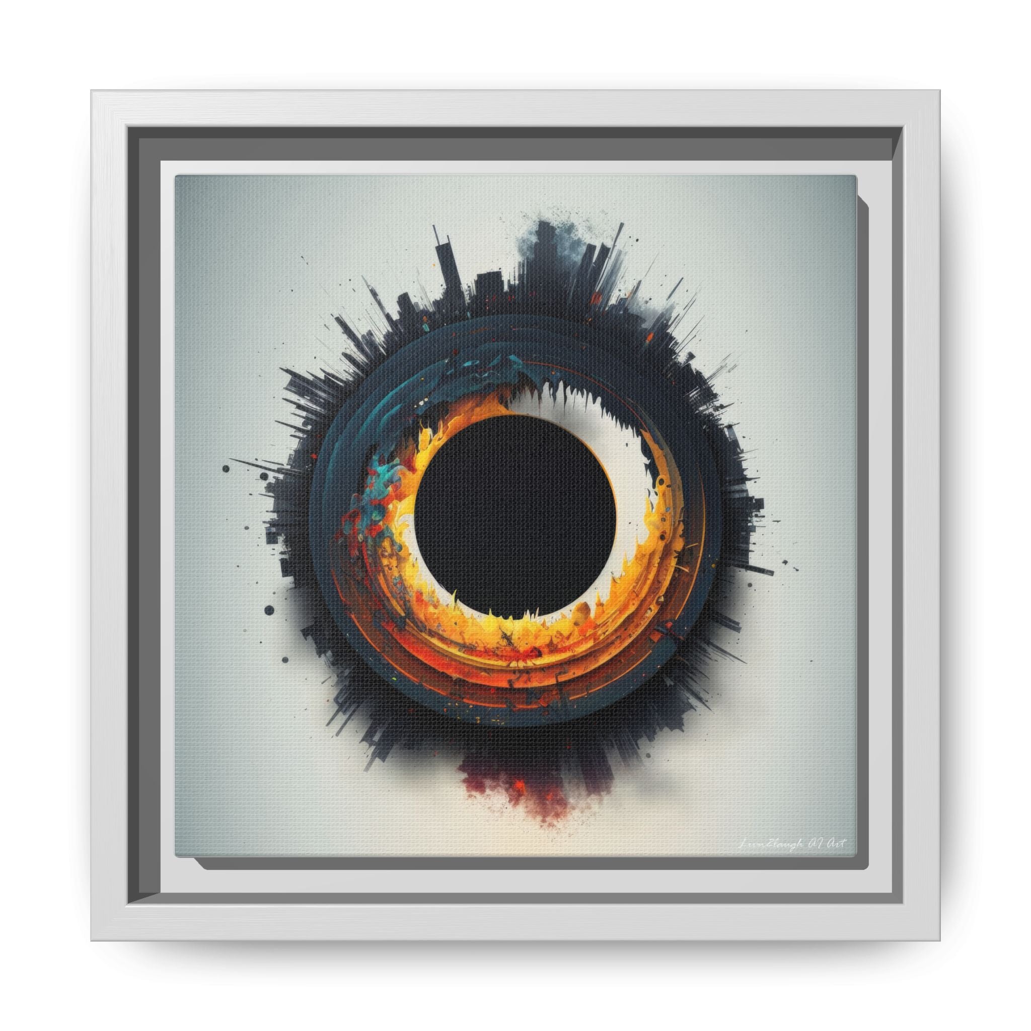 Eclipse of Industry, Art Print — Colorful Modern Wall Canvas