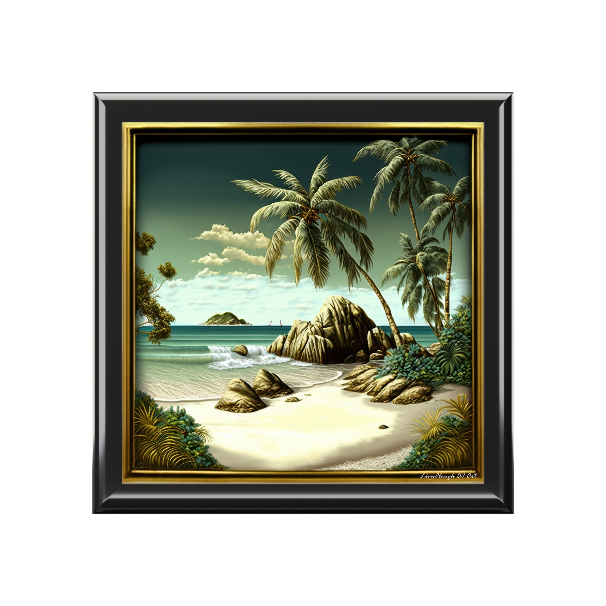Quiet Palms, Golden Shore, Jewelry- Stash -Collection Box