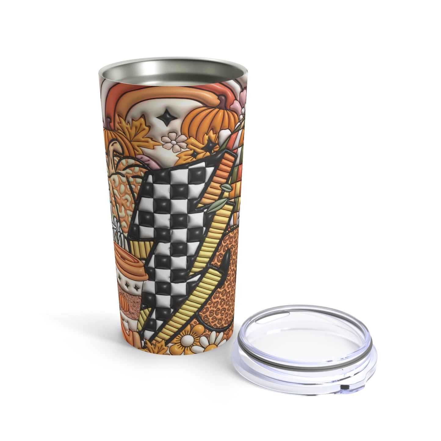 Fall And Halloween Bliss 3-D Puffy Halloween Tumbler 20oz