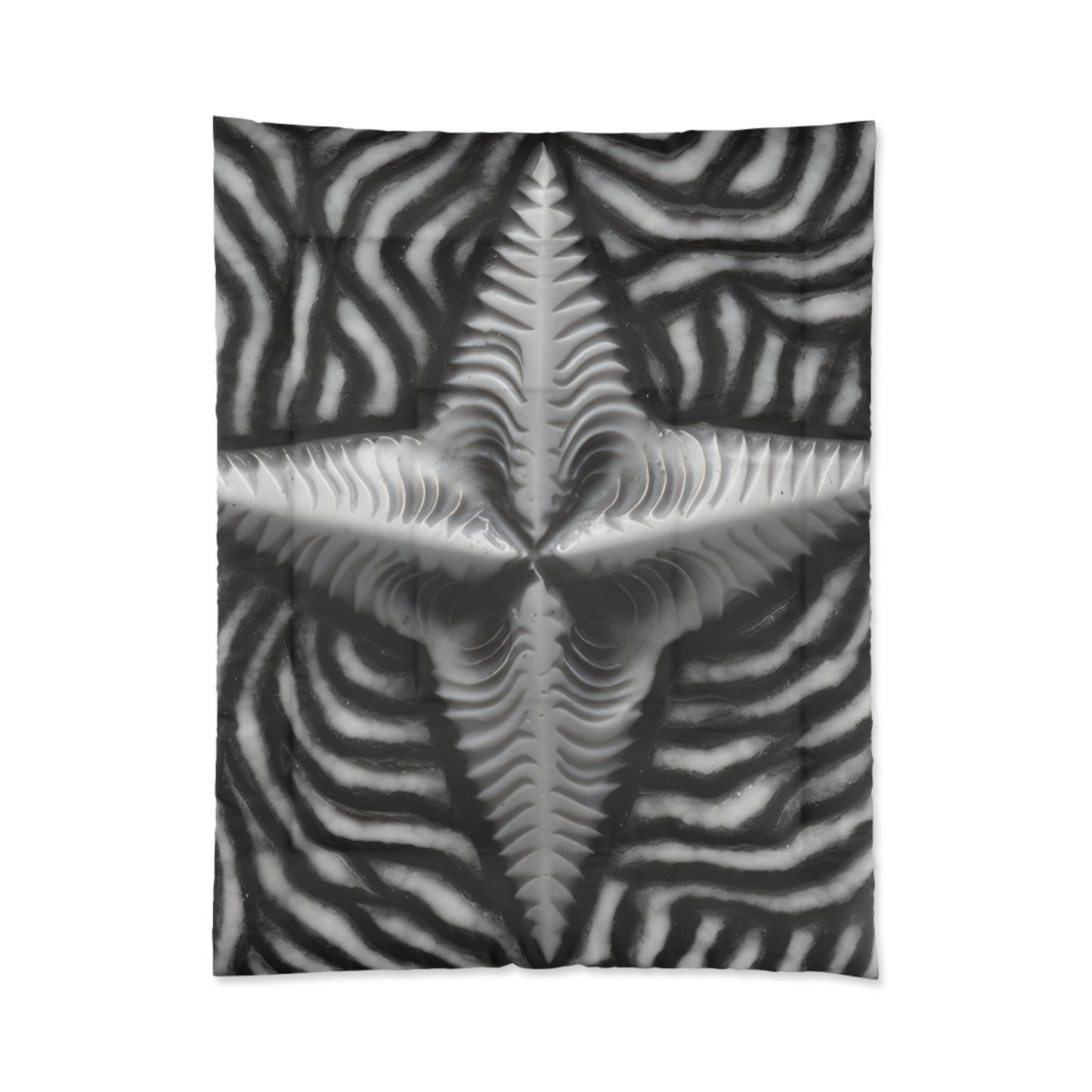 Beautiful Stars Abstract Star Style Black And White Comforter