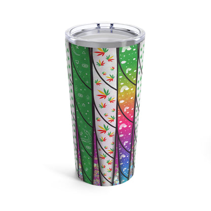 Colorful Marijuana Joints Elegantly Designed 420 Weed Tumbler 20oz