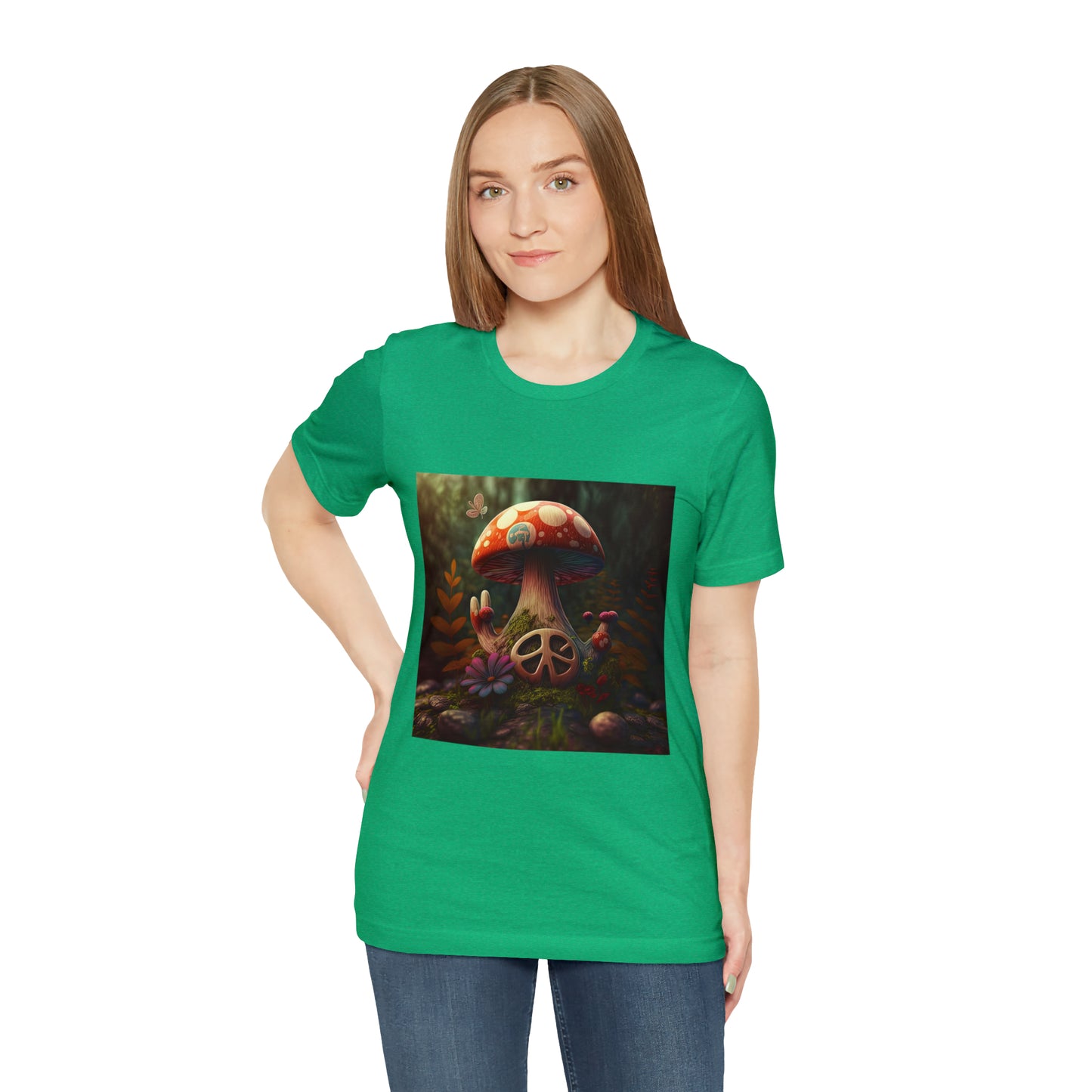 Hippie Mushroom Color Candy Style Design Style 7 Unisex Jersey Short Sleeve Tee