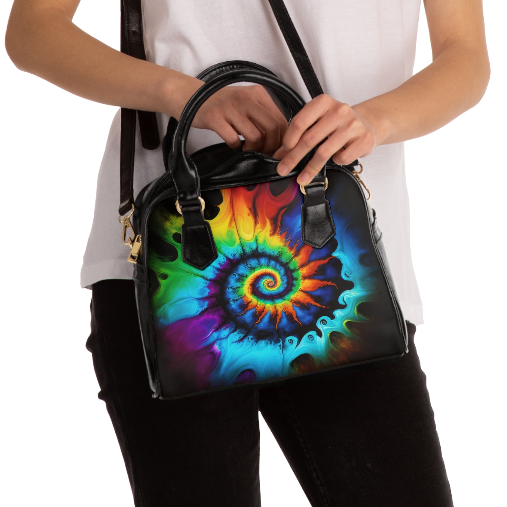 Bold And Beautiful Tie Dye Style One Shoulder Handbag